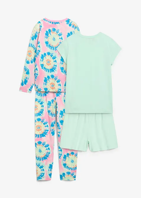 Pyjama + Shorty mit weicher Bio-Baumwolle (4-tlg. Set), bonprix