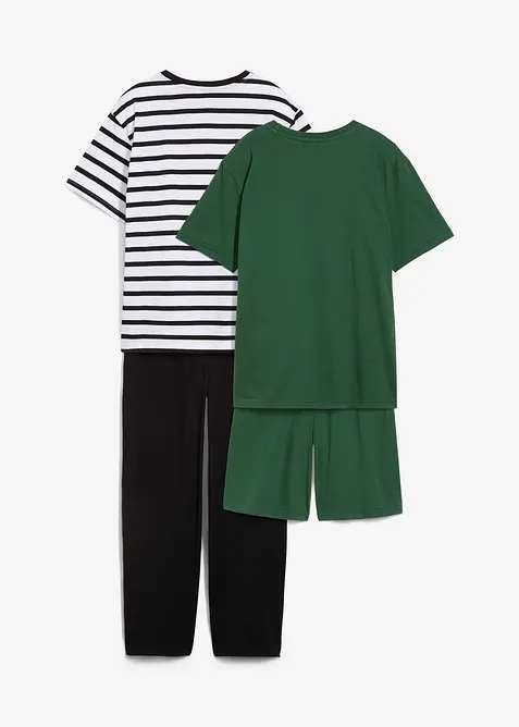 Pyjama + Shorty mit weicher Bio-Baumwolle (4-tlg. Set), bonprix