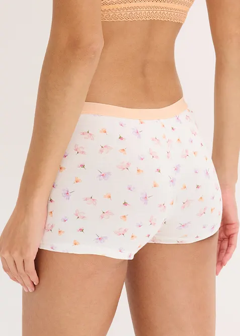 Lot de 4 boxers coton femme, bonprix