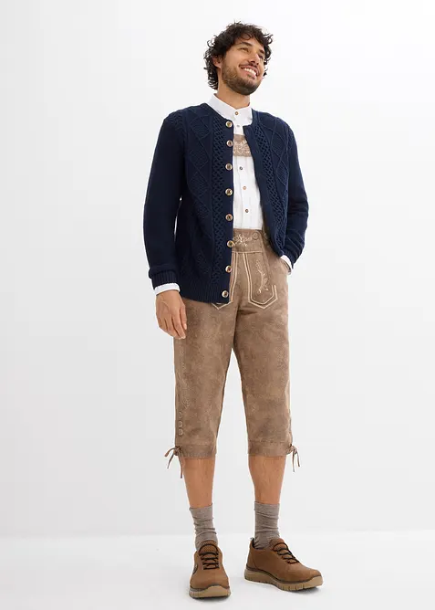 Trachten-Strickjacke aus weichem Baumwollmix, bonprix