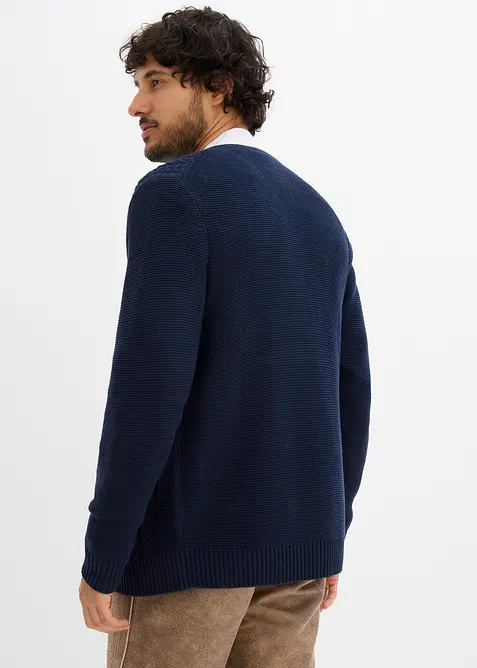 Trachten-Strickjacke aus weichem Baumwollmix, bonprix