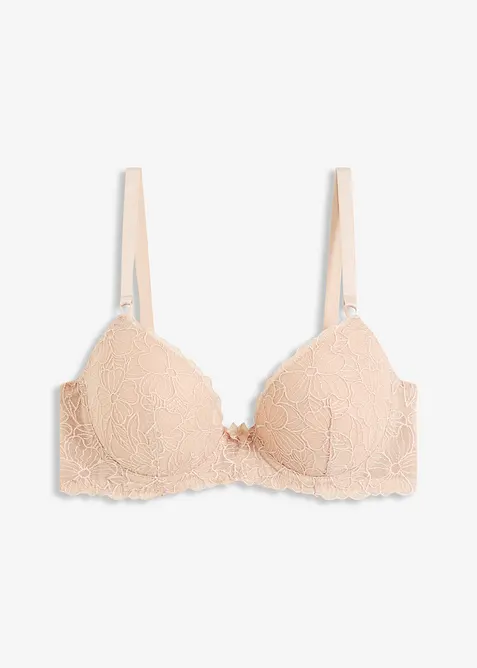 Soutien-gorge à coques et broderies florales, bonprix