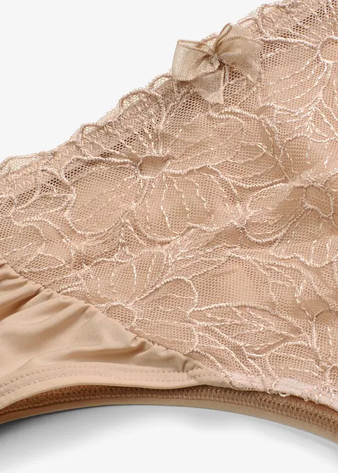 Slip brésilien à broderies florales, bonprix