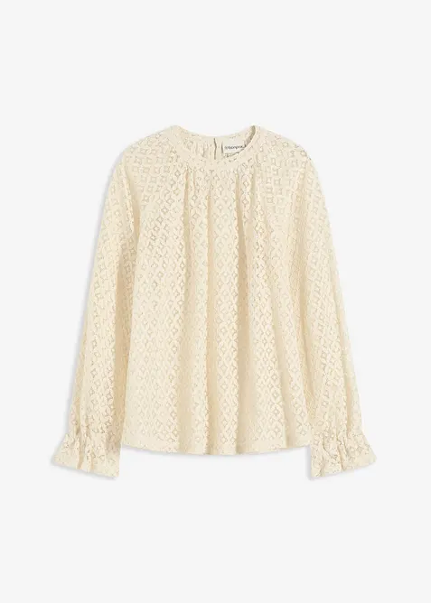 Spitzenshirt aus Baumwoll-Mix, bonprix