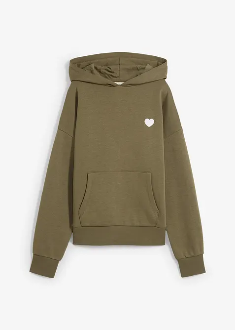 Sweat à capuche doux en coton mélangé, bonprix