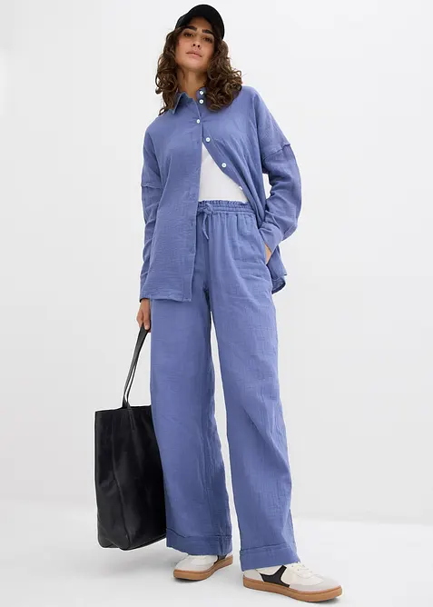 Schlupfhose aus luftigem Musselin, bonprix