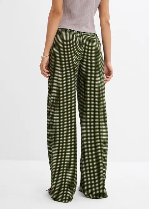 Pantalon en jersey crêpe texturé, bonprix