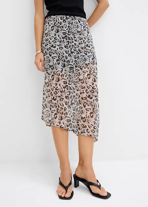 Midirock aus feinem Chiffon, bonprix