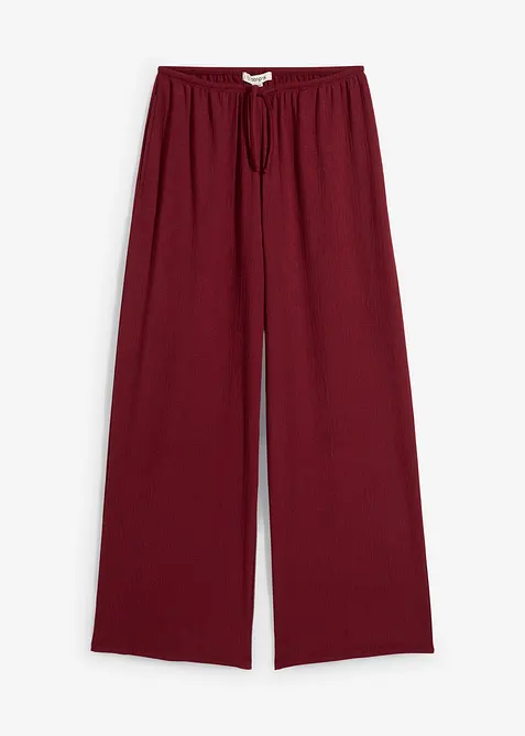 Schlupfhose aus strukturiertem Crêpe, bonprix