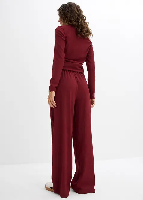 Schlupfhose aus strukturiertem Crêpe, bonprix