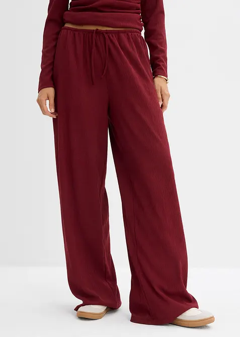 Schlupfhose aus strukturiertem Crêpe, bonprix