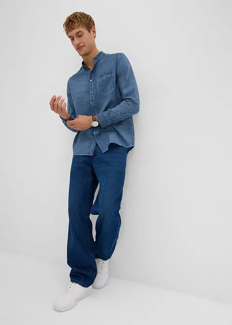 Chemise manches longues aspect délavé, bonprix