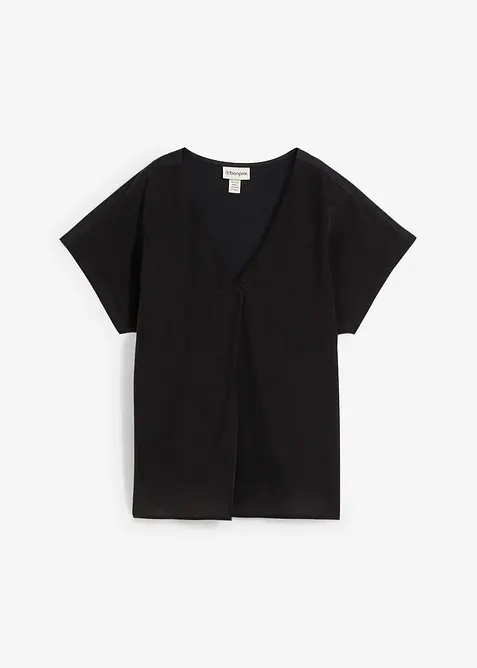 T-shirt avec soie et empi&egrave;cement tiss&eacute;, bonprix