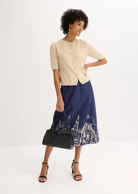 Gilet en fine maille de viscose mélangée, bonprix