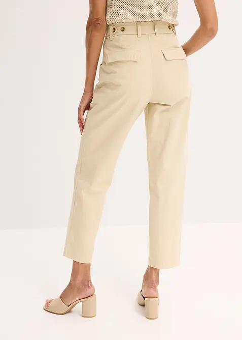 Pantalon en twill, fuselé, bonprix