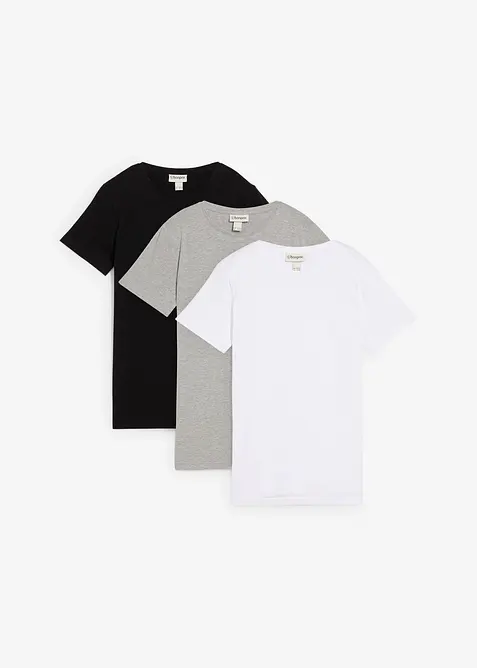 Lot de 3 T-shirts 100% coton, bonprix