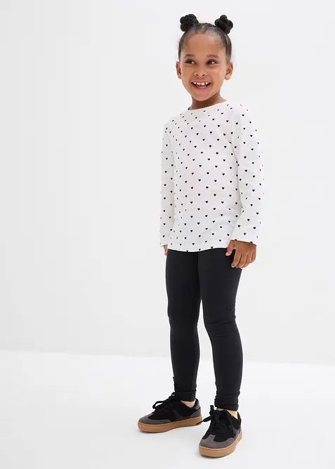 Lot de 3 T-shirts manches longues 100% coton, bonprix