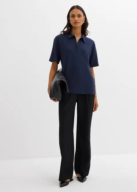 Polo en viscose mélangée, bonprix