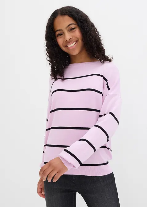 Pull en fine maille de viscose mélangée, bonprix