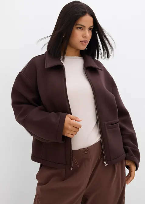 Veste courte en matière néoprène, bonprix