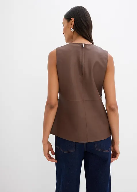 Lederimitat-Top, bonprix