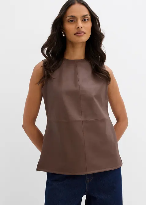 Lederimitat-Top, bonprix