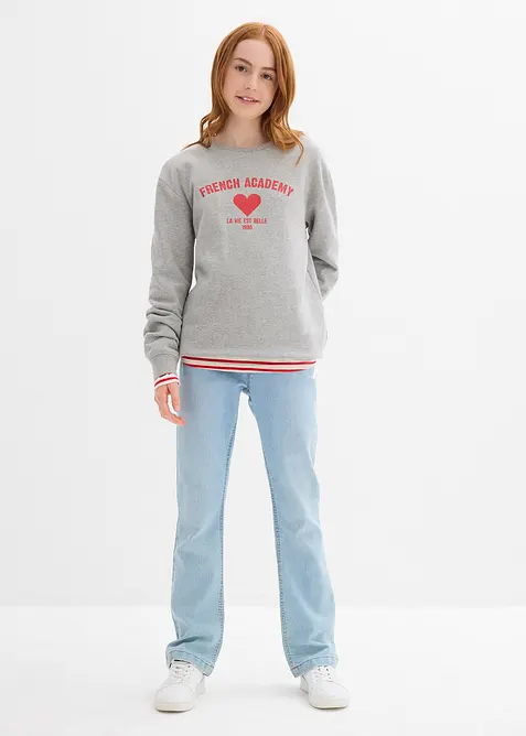 Sweatshirt aus weichem Bio-Baumwoll-Mix, bonprix