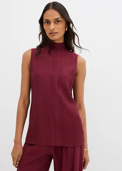 Top long et texturé en viscose mélangée, bonprix