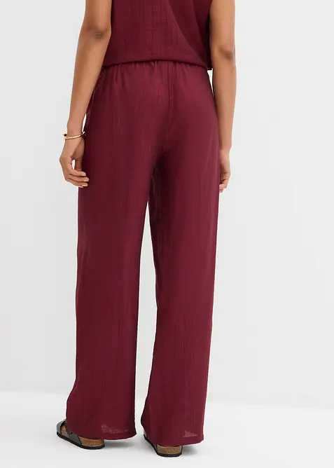 Schlupfhose aus strukturiertem Viskose-Mix, bonprix