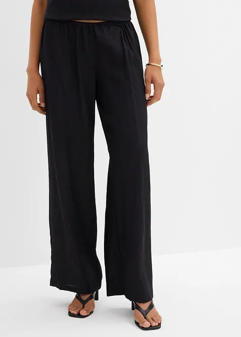 Schlupfhose aus strukturiertem Viskose-Mix, bonprix