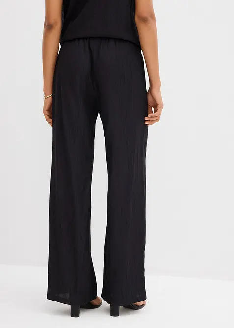 Schlupfhose aus strukturiertem Viskose-Mix, bonprix