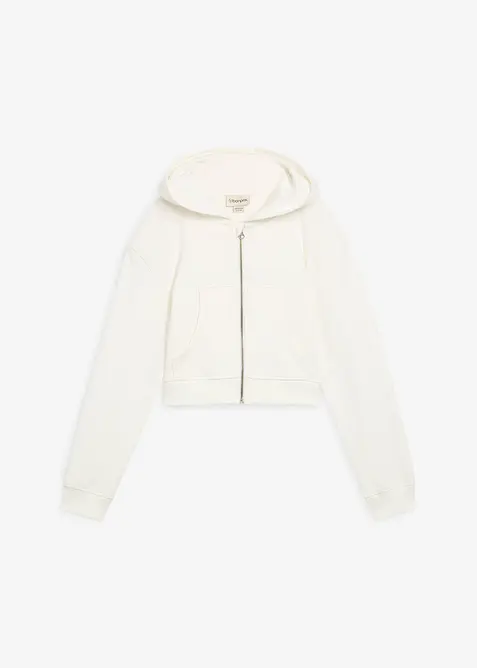 Sweat zippé à capuche 100% coton, bonprix