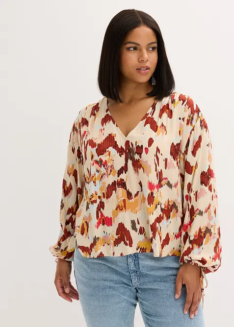 Tunikabluse mit metallischen Garn, bonprix