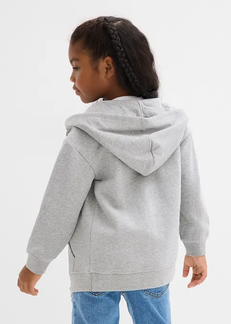 Sweat zippé à capuche en coton mélangé, bonprix
