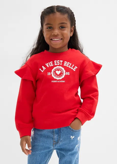 Lot de 2 sweats doux en coton mélangé, bonprix