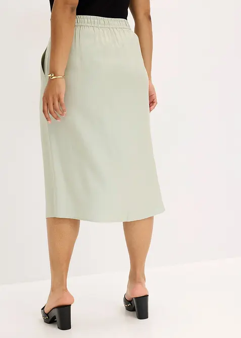 Midirock aus glänzendem Satin, bonprix