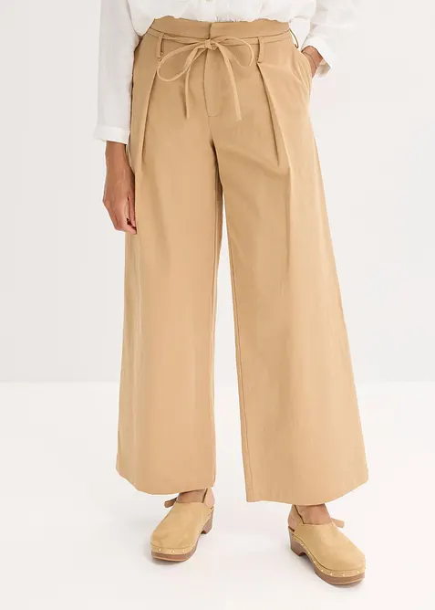 Bundfaltenhose mit Bindeband, bonprix