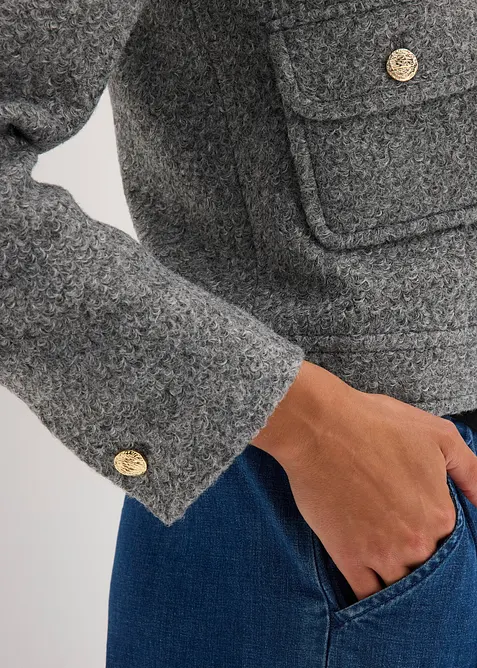 Blouson aus softem Boucl&eacute;garn, bonprix