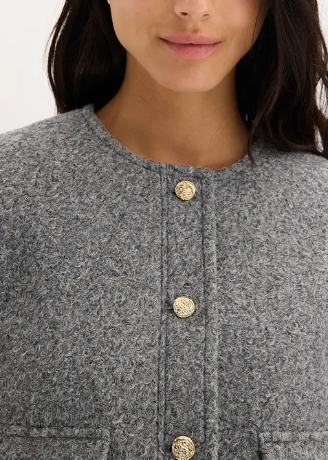 Blouson aus softem Boucl&eacute;garn, bonprix