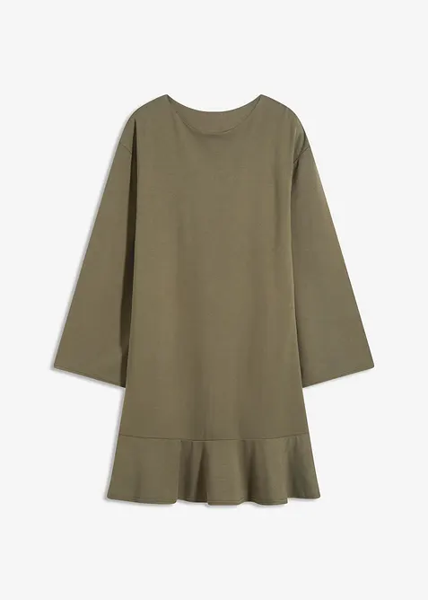 Robe courte à base volantée en jersey Milano, bonprix