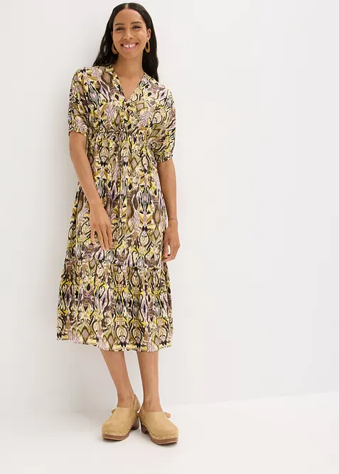 Midikleid aus fließender Viskose, bonprix