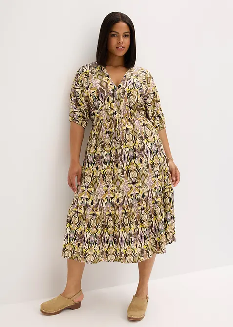 Robe midi en viscose fluide, bonprix