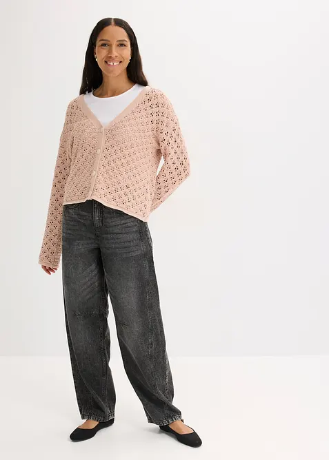 Ajour-Strickjacke, bonprix