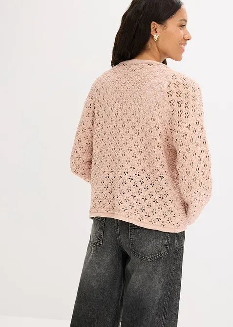 Ajour-Strickjacke, bonprix