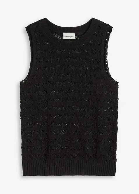 Top en maille ajourée, bonprix