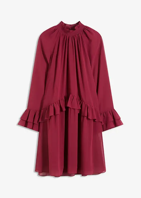 Robe en mousseline avec volants, bonprix