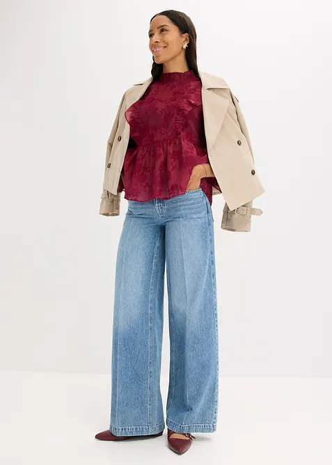 Blouse brod&eacute;e, bonprix