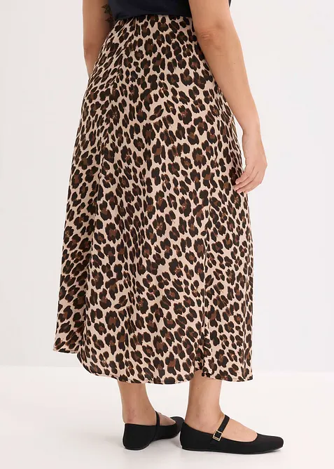 Midirock aus fließendem Satin, bonprix