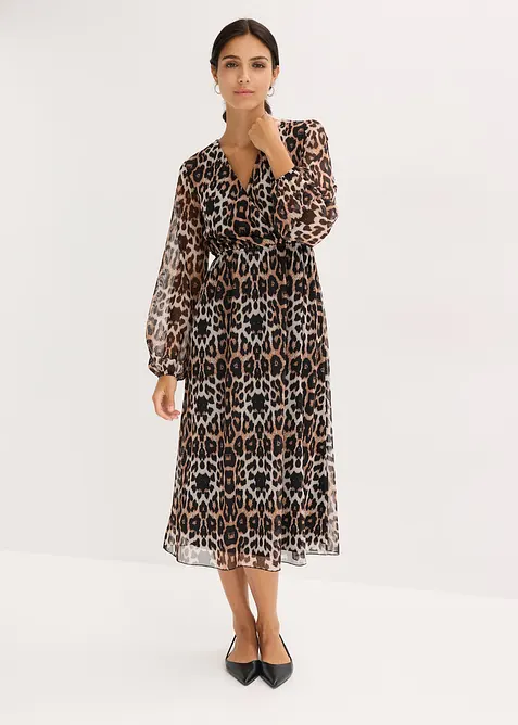 Robe midi en mesh doux, bonprix