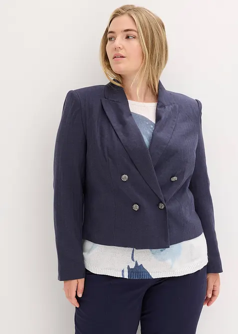 Blazer court avec épaulettes pour une silhouette structurée, bonprix